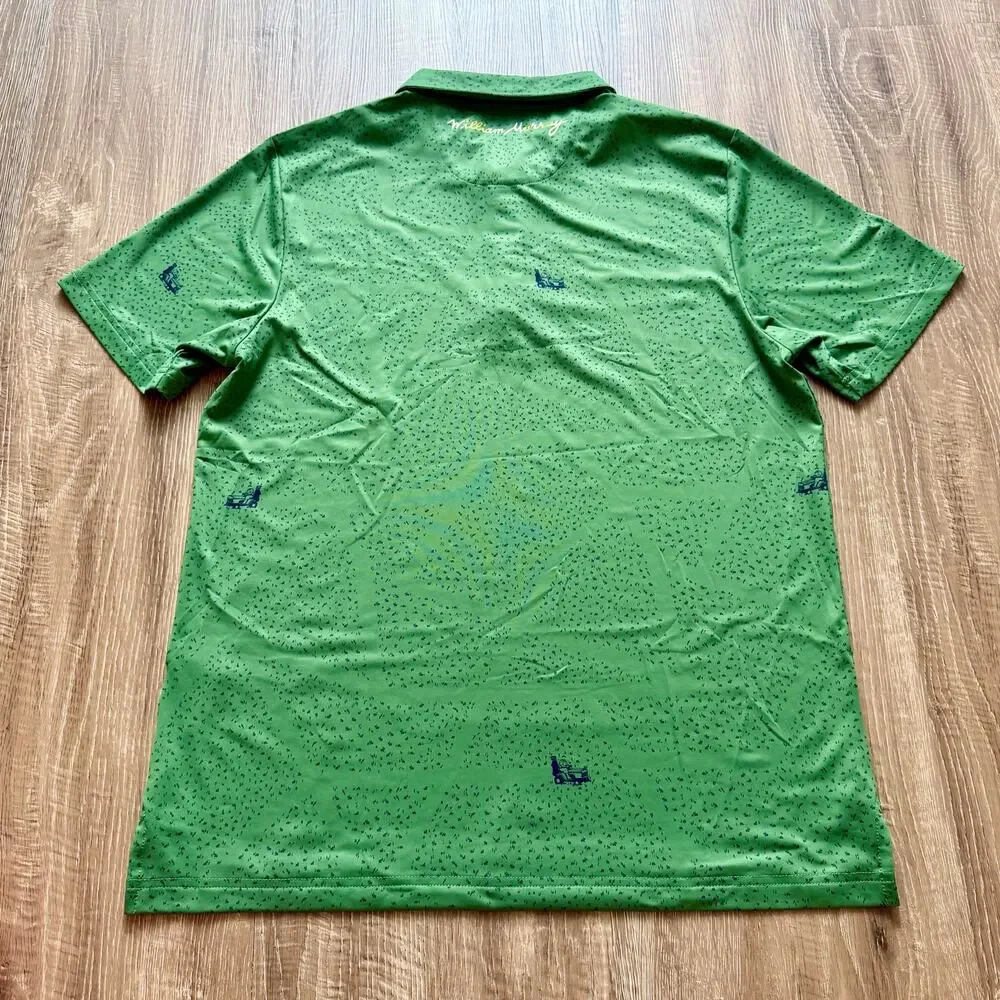 William Murray Just A Trim Polo Mens Medium Green‎ Golfing Polo